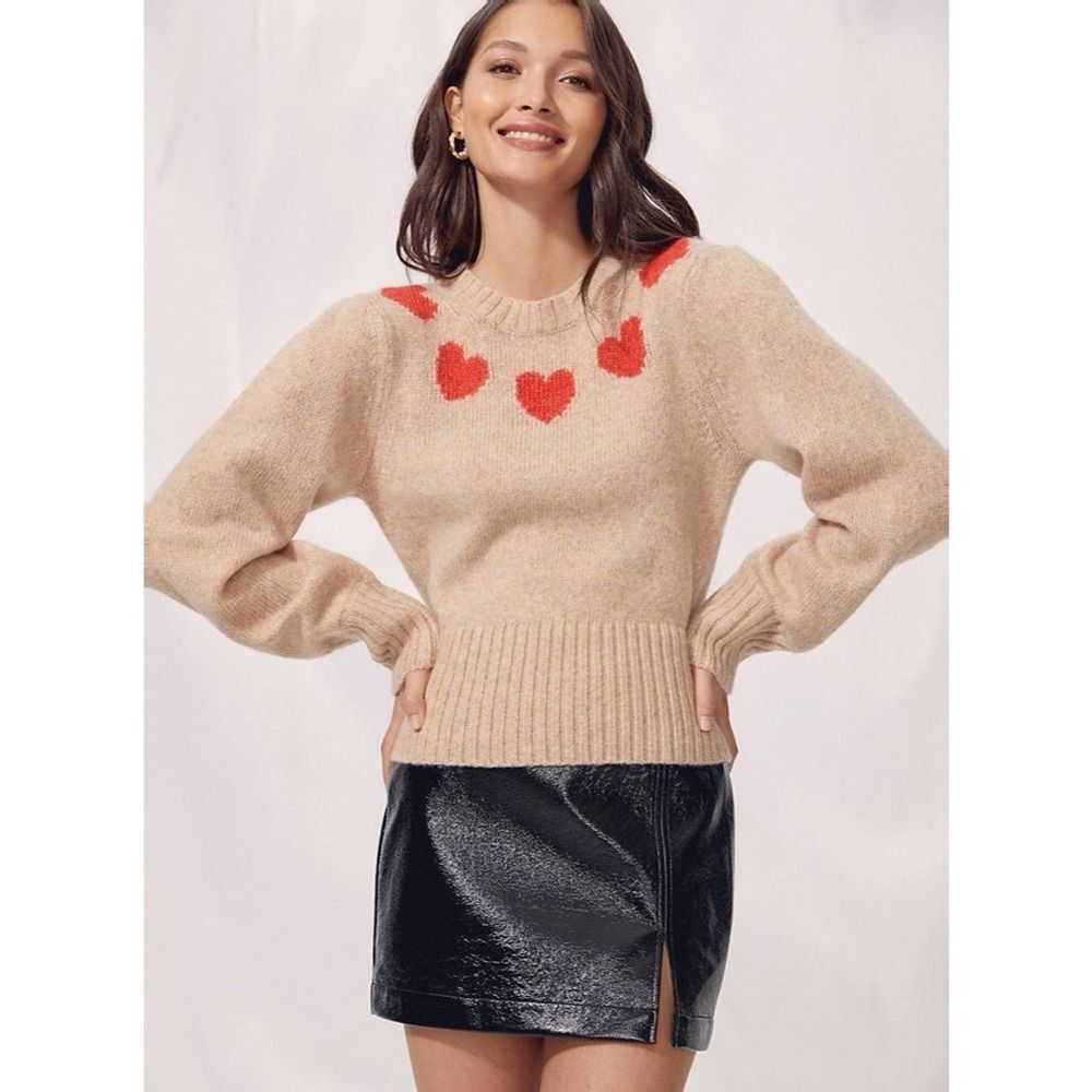 Aritzia Wilfred Poesy Sweater Heart Wool Cashmere